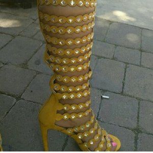 Bedazzled Gladiator High Heels